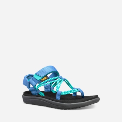 Teva Voya Infinity Kids' Light Green / Dark Blue Hiking Sandals CA40380 Canada Online